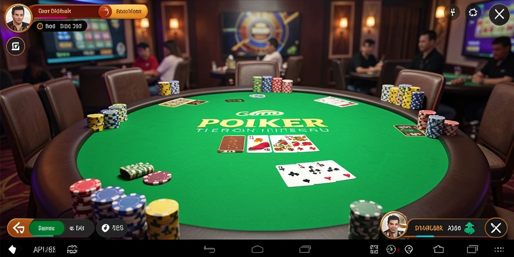 Tampilan gameplay seru permainan Poker di API288.