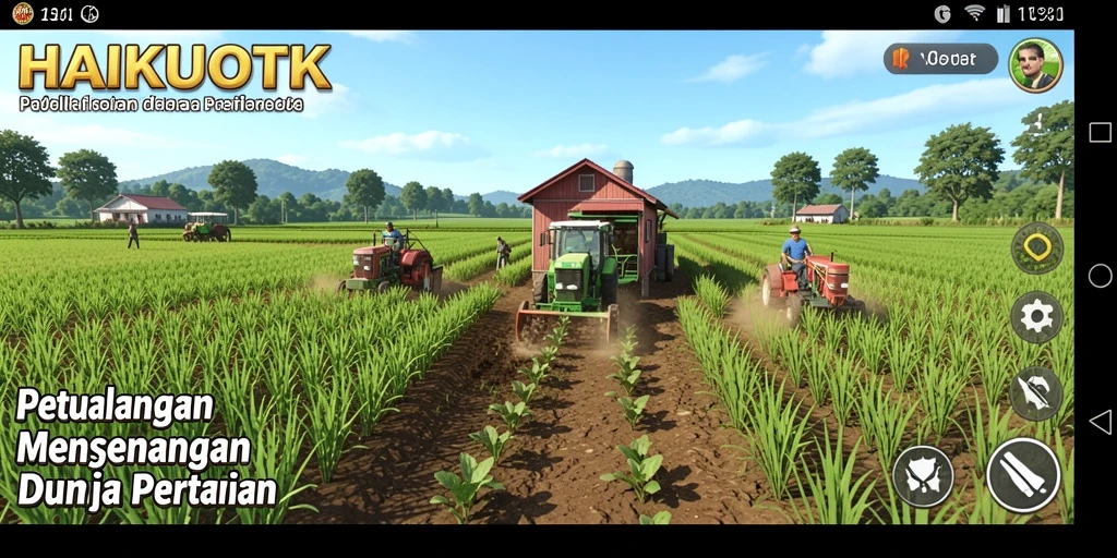 Gambaran gameplay HAIKUOTK yang seru dan mendidik dalam bertani.