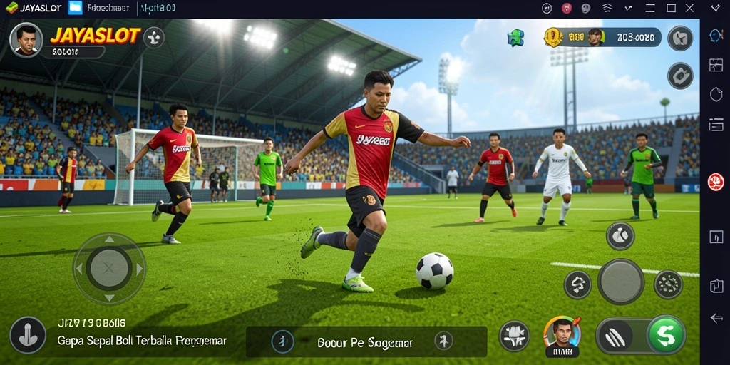 Tampilan menarik dari gameplay sepak bola JAYASLOT yang mendebarkan.