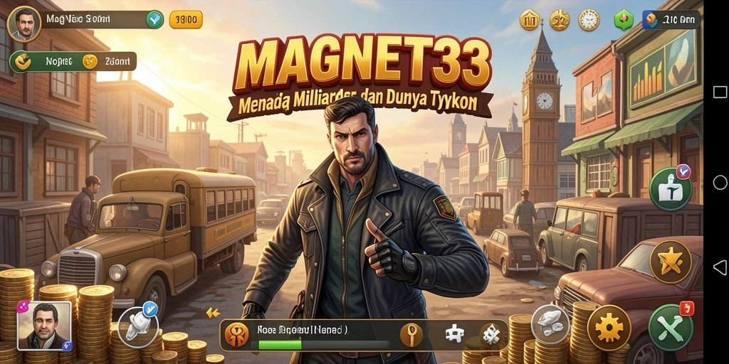 Screenshot gameplay MAGNET33 menampilkan simulasi bisnis yang menarik.