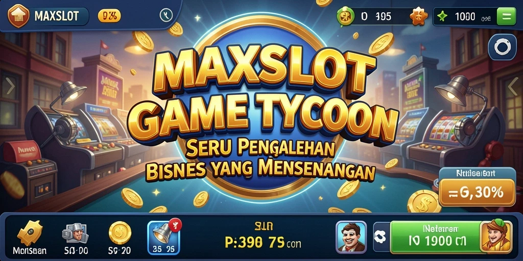 Tampilan gameplay <strong>MAXSLOT</strong> yang menarik dengan suasana Tycoon yang dinamis.