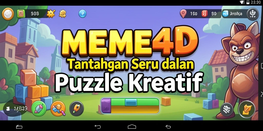 Tangkapan layar gameplay seru di MEME4D dengan tantangan menarik.