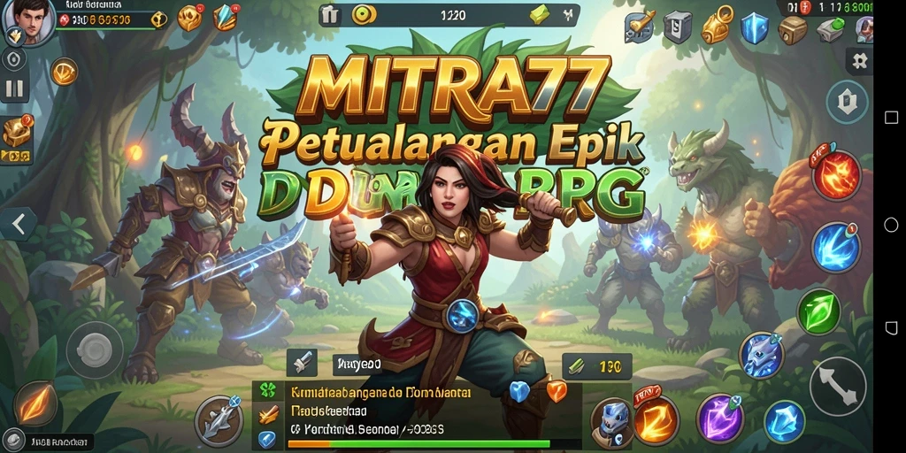 Tampilan menarik dari gameplay RPG di MITRA77.