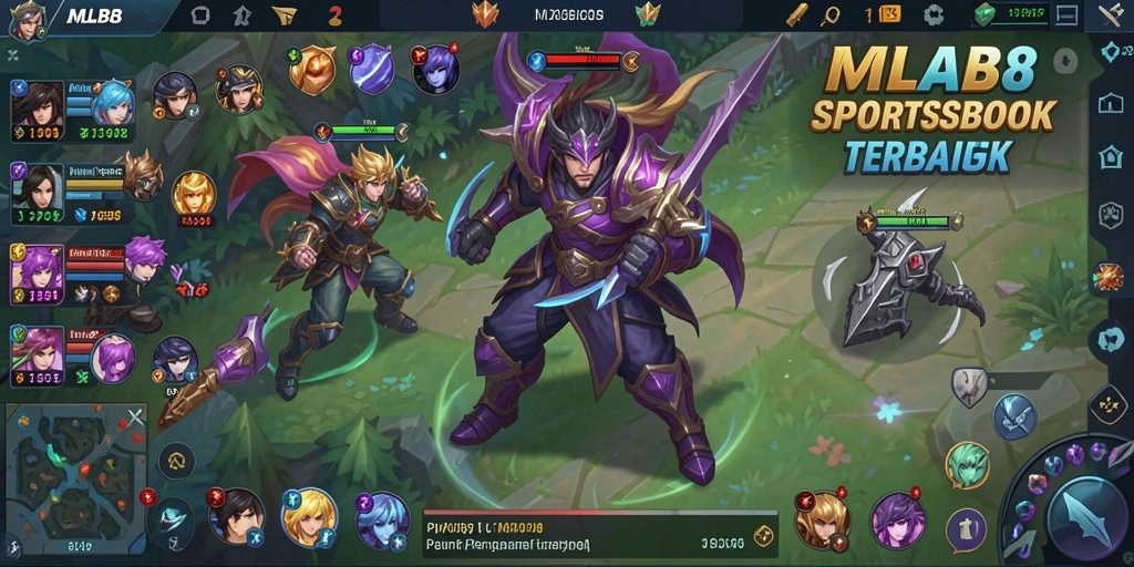 Tangkap layar gameplay <strong>MLBB8</strong> dengan taruhan langsung yang mendebarkan.