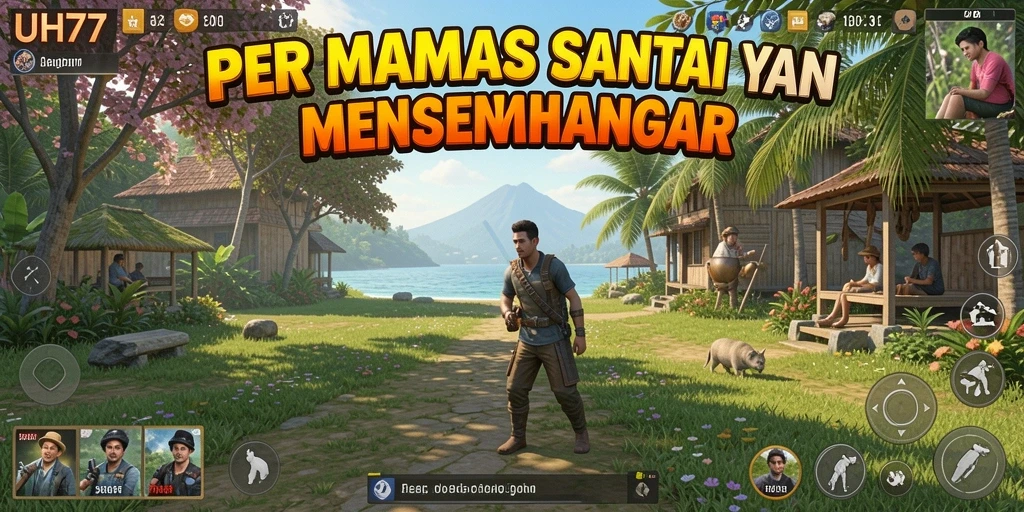 Tangkapan layar dari gameplay UH77 yang menarik dan santai.
